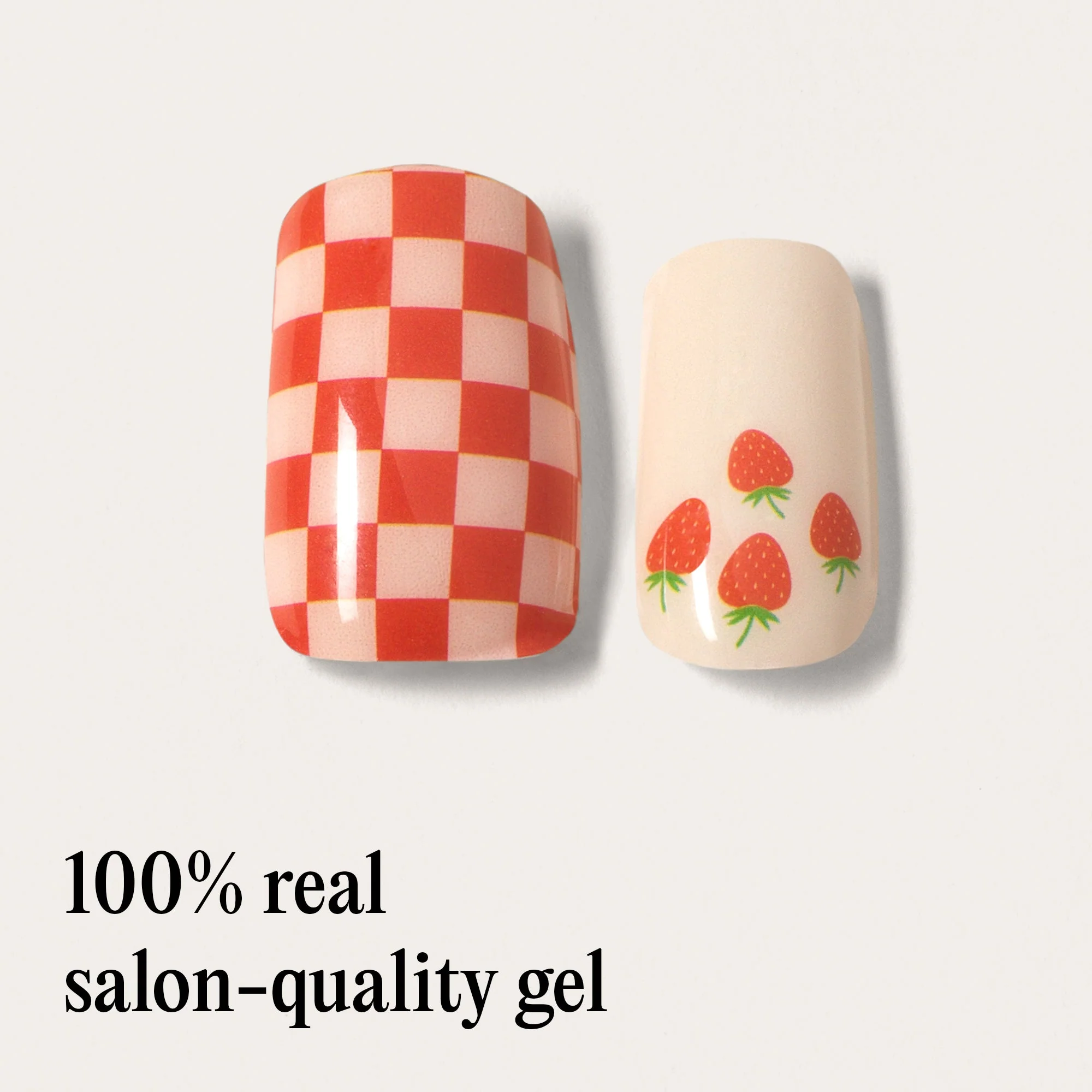Mylee Gel Nail Wraps - Berries & Cream - Image 5