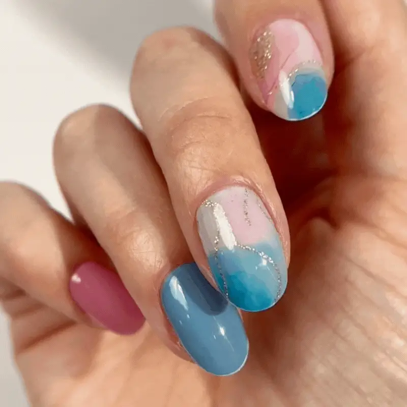 Mylee Gel Nail Wraps - Cosmic Swirl - Image 3