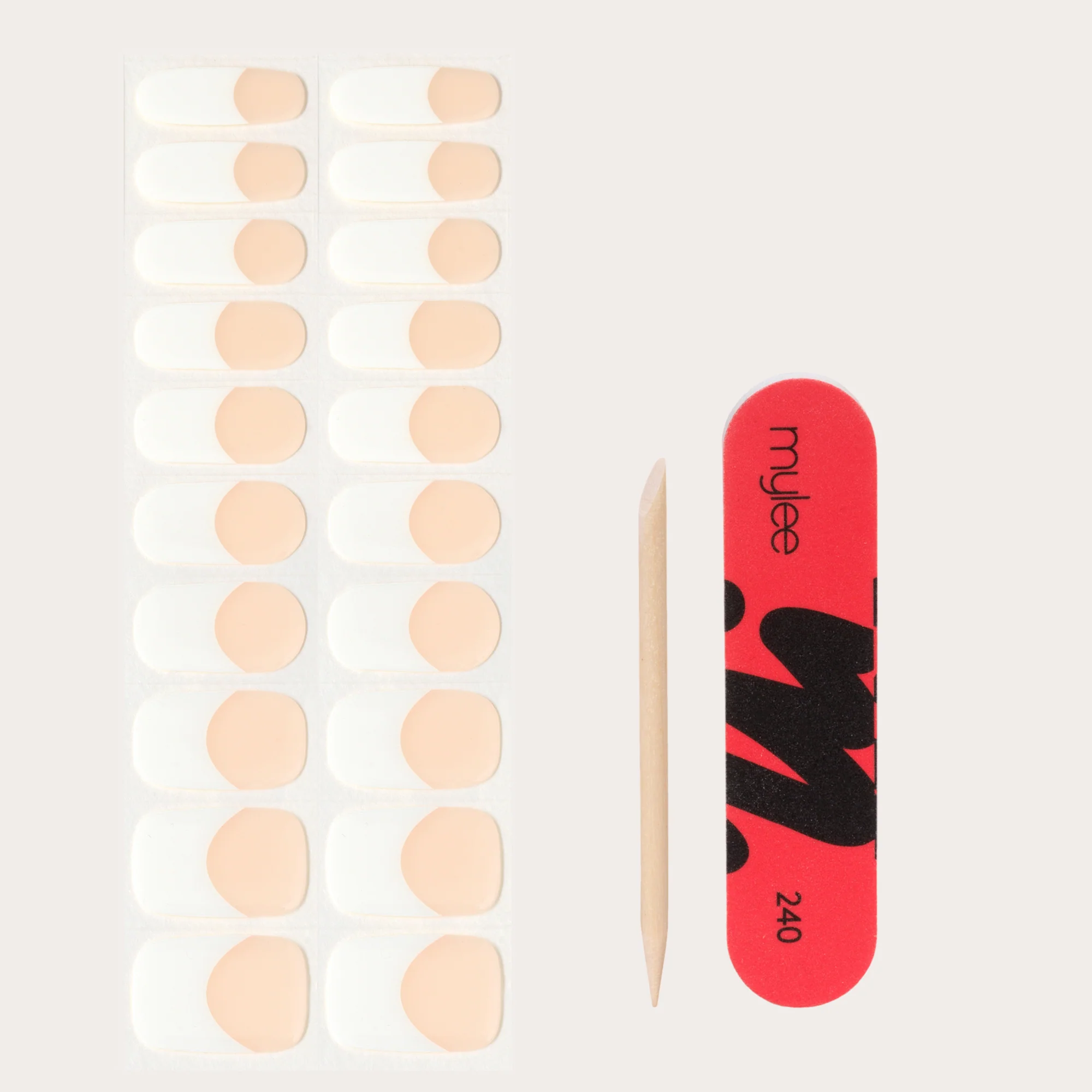 Mylee Gel Nail Wraps - French - Image 4