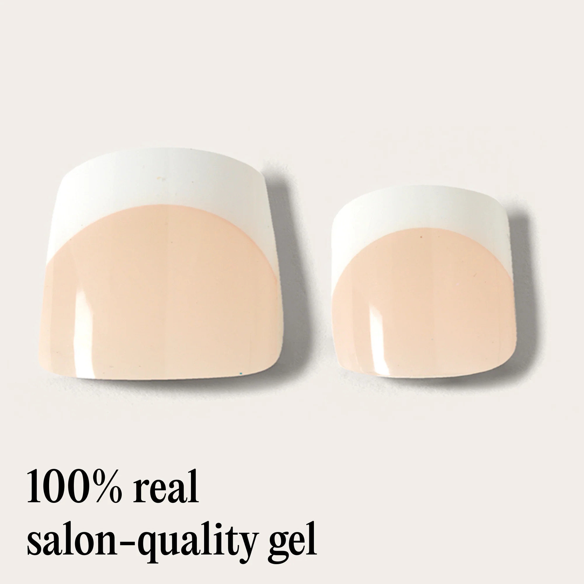 Mylee Gel Nail Wraps - Short Nail Bed French - Image 4