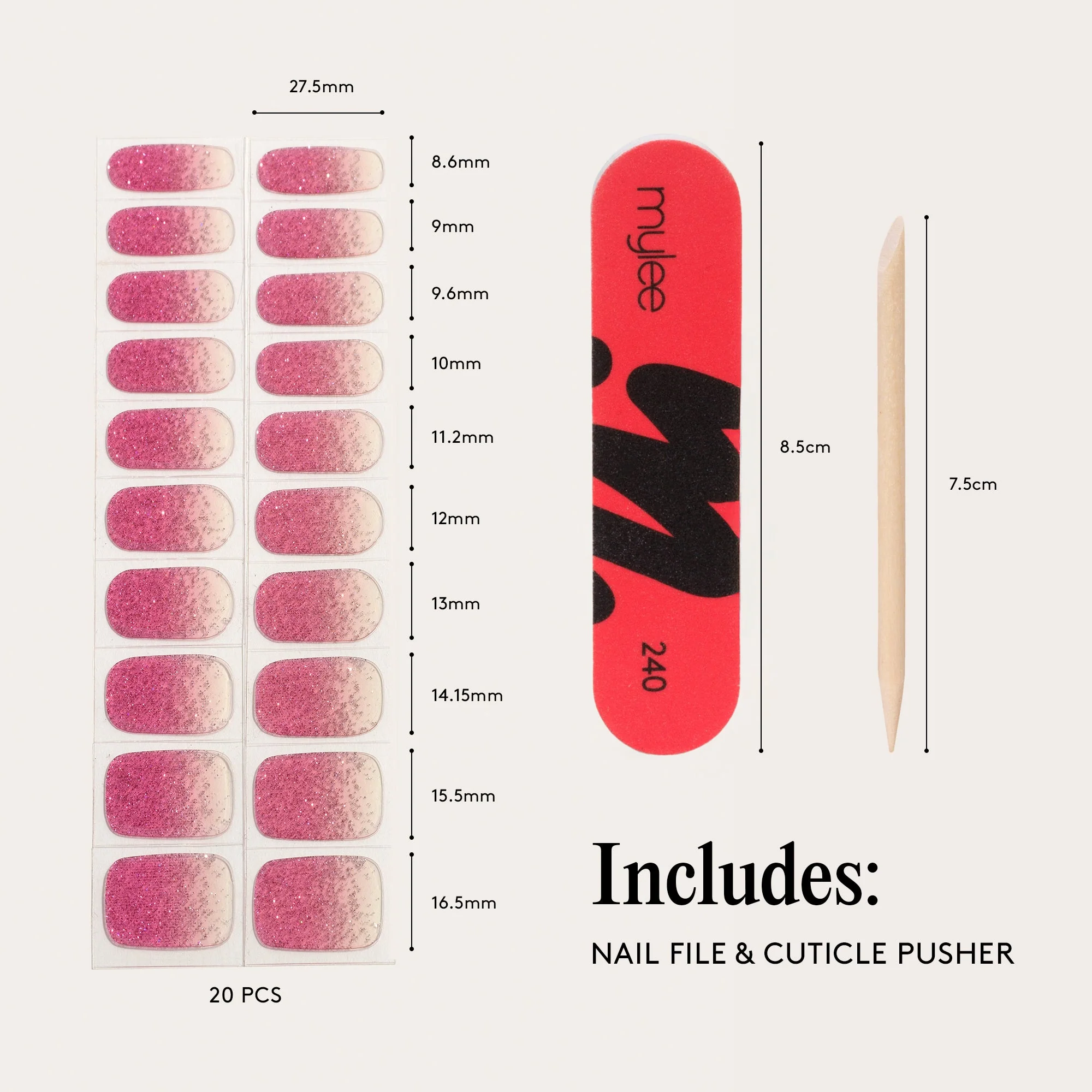 Mylee Stardust & Shells Gel Wraps Kit - Image 6